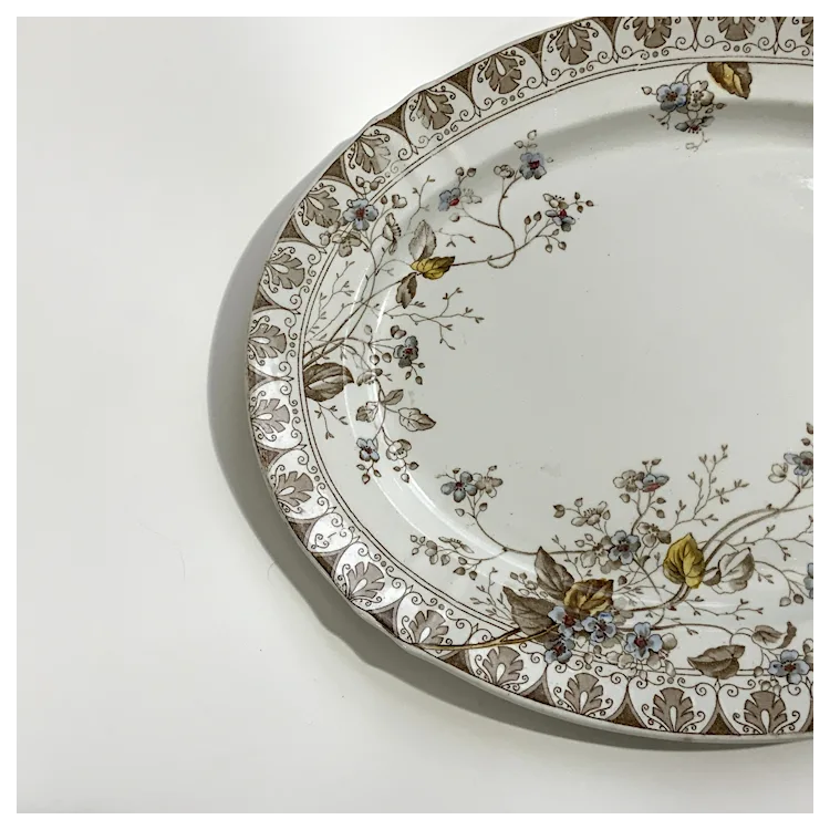 Vintage Alfred Meakin Rosaline Serving Platter Parisian Granite