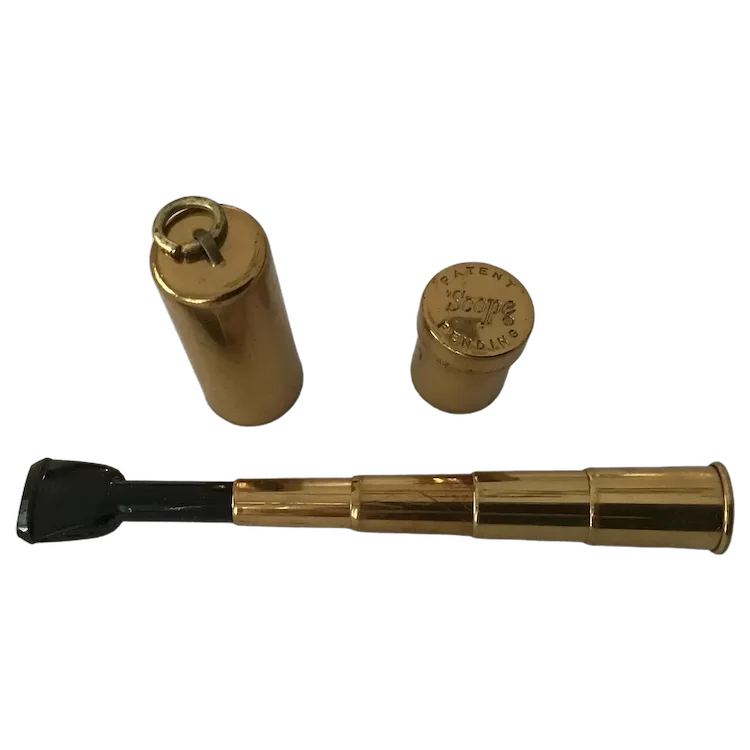 Vintage 'Scope Telescoping Gold Tone Cigarette Holder Pendant. For Sale at  Ruby Lane