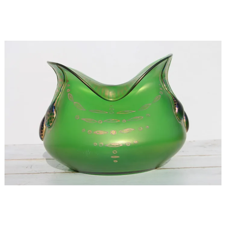 Large Loetz Vesuvian Gold DEK Vase (1888-1912). For Sale at Ruby Lane