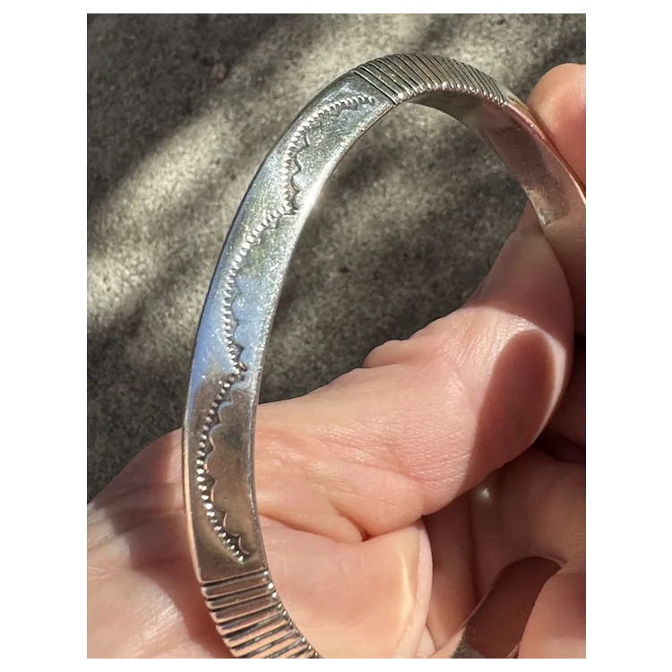 Rare Herman Coan Navajo Carinated Heavy Cuff. For Sale at Ruby Lane