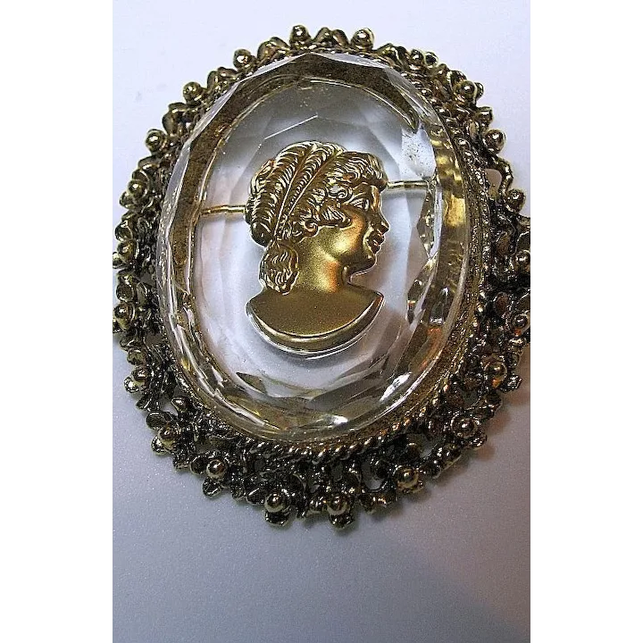 large gold brooch for dress Ava Brooch - Gold: Elegant Gold Brooch main image 1