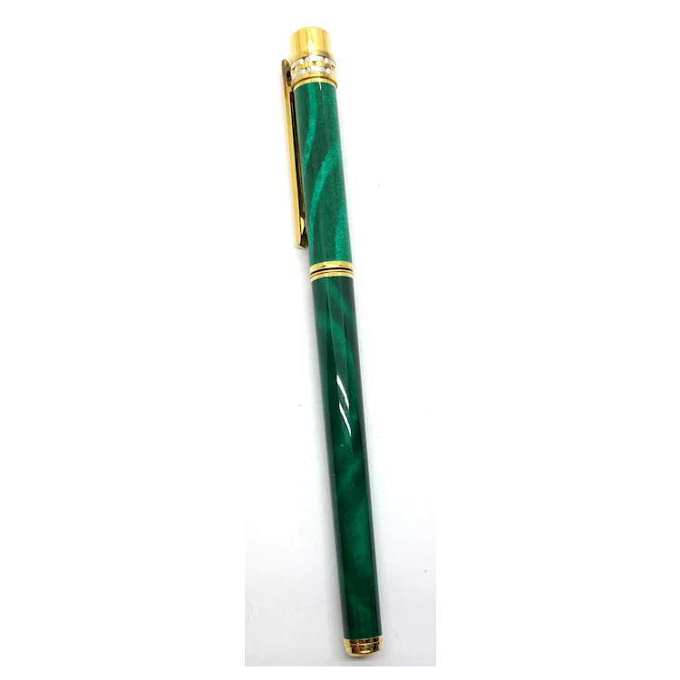 Must De Cartier Malachite Chinese Lacquer Fountain Pen - 18K