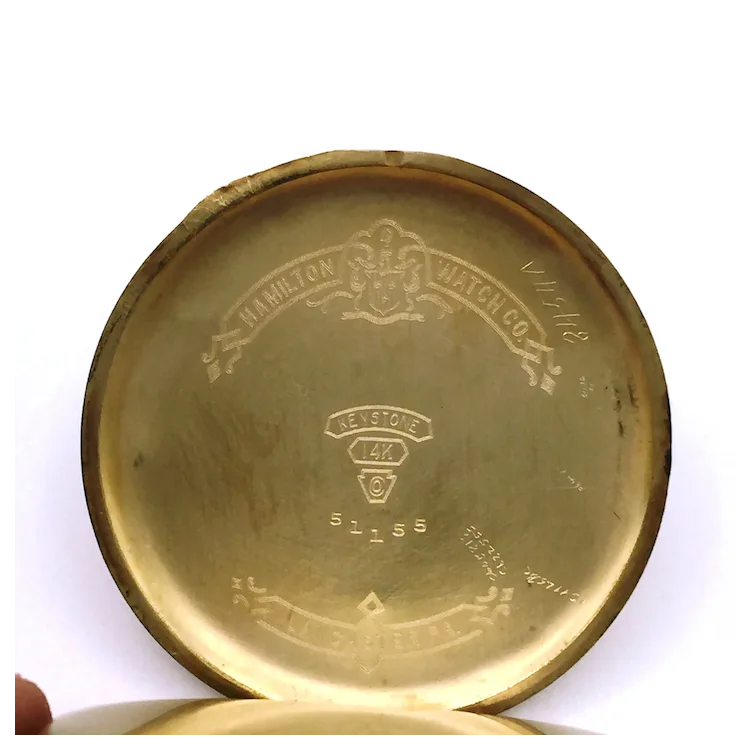 14K Hamilton 917 Pocket Watch. For Sale at Ruby Lane