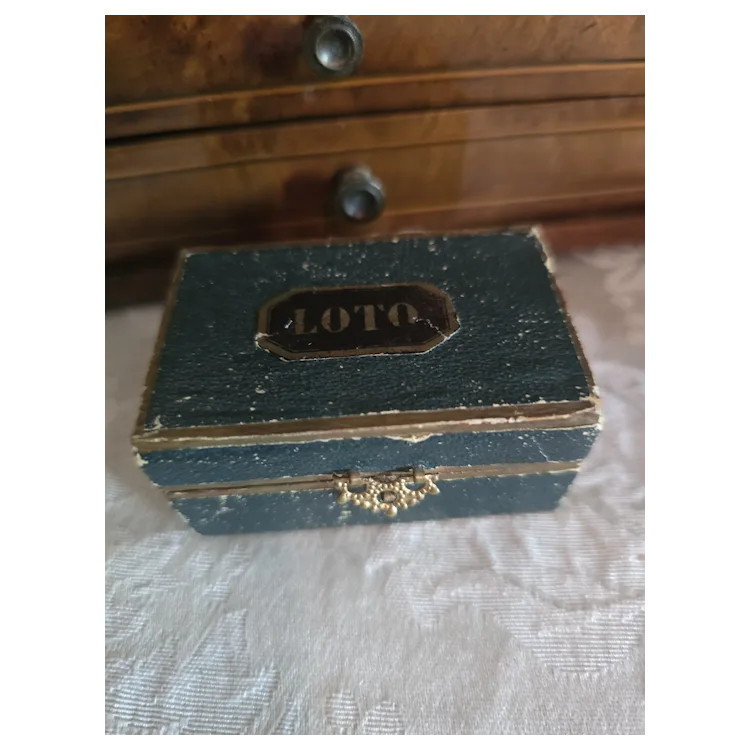 Antique French Loto Game French Fashion Doll Accessory. For Sale
