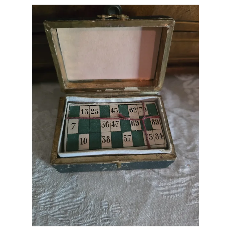Antique French Loto Game French Fashion Doll Accessory. For Sale
